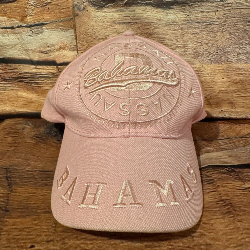 Nassau Bahamas Pink Souvenir Hat Baseball Cap Embroidered Adjustable Y2K Style